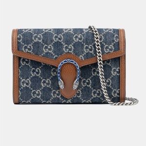 Brand New - Denim Gucci Dionysus Crossbody/Clutch